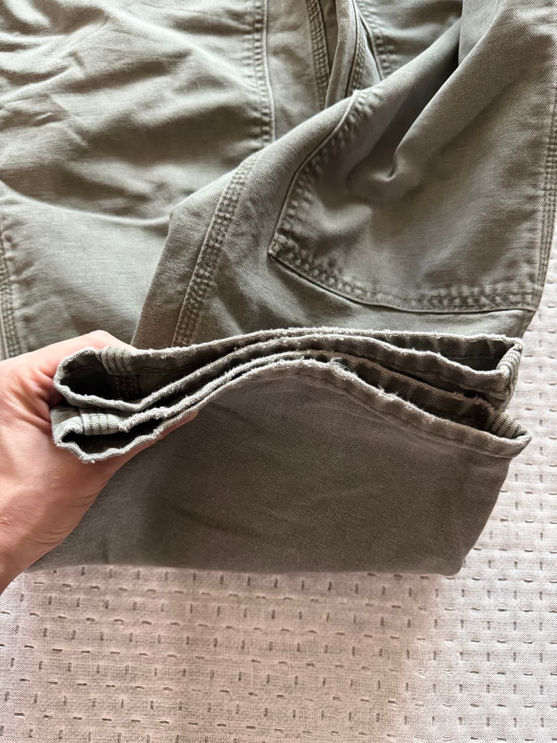 [34] 칼하트 더블니 워크팬츠 b136 모스 상품이미지2