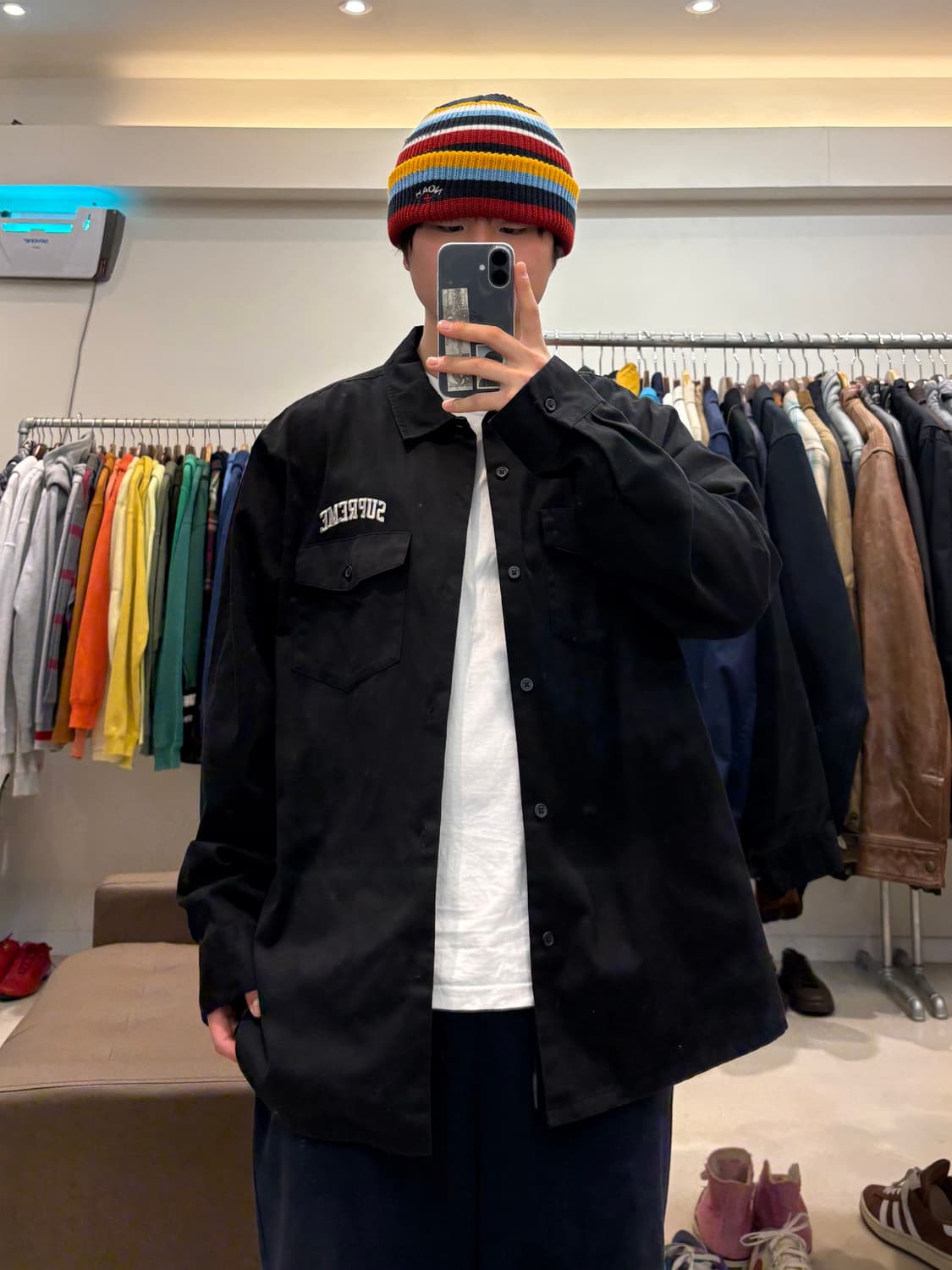 슈프림 듀얼포켓 자수 워크셔츠 상품이미지5