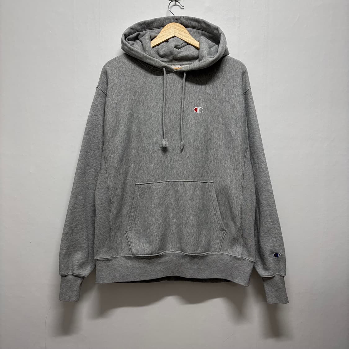 챔피온 리버스위브 그레이 후드티 상품이미지1