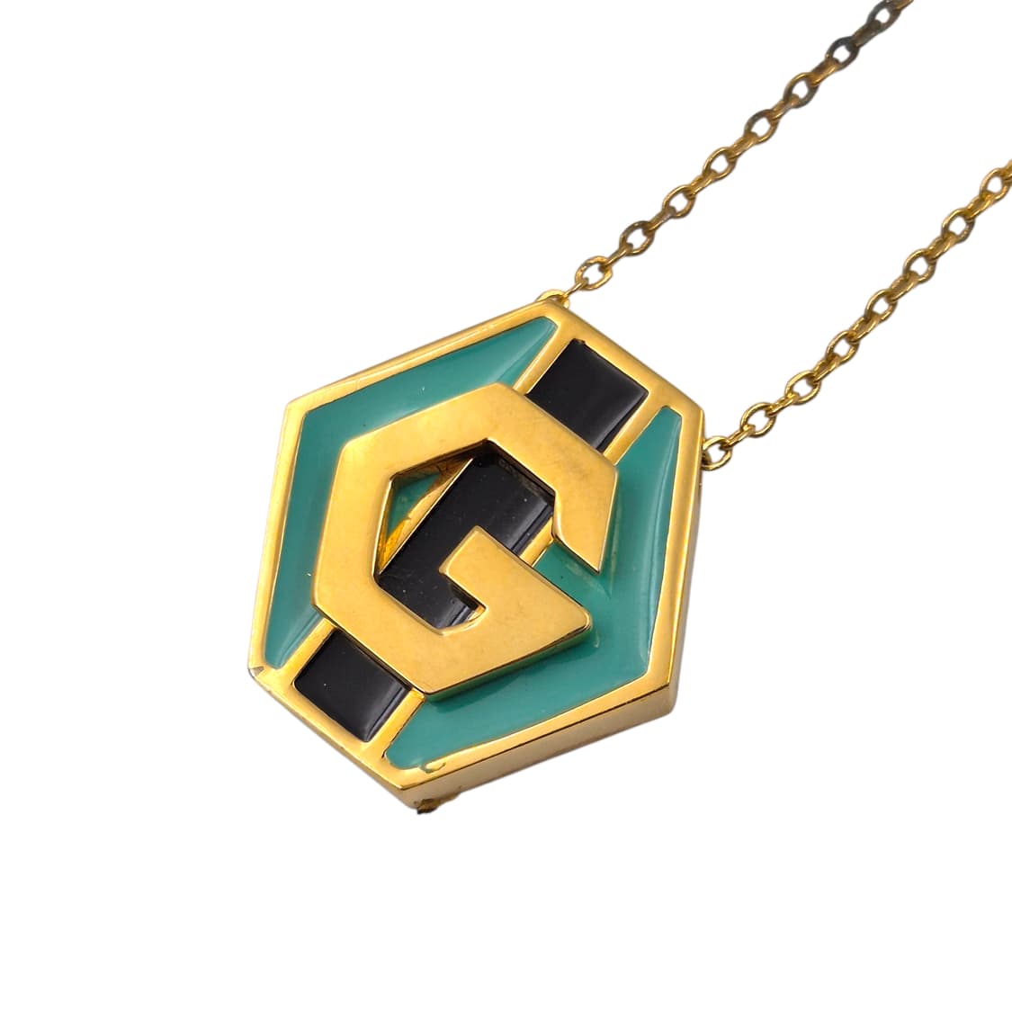 77s 프랑스 지방시 비쥬 육각 인레이 목걸이 상품이미지3