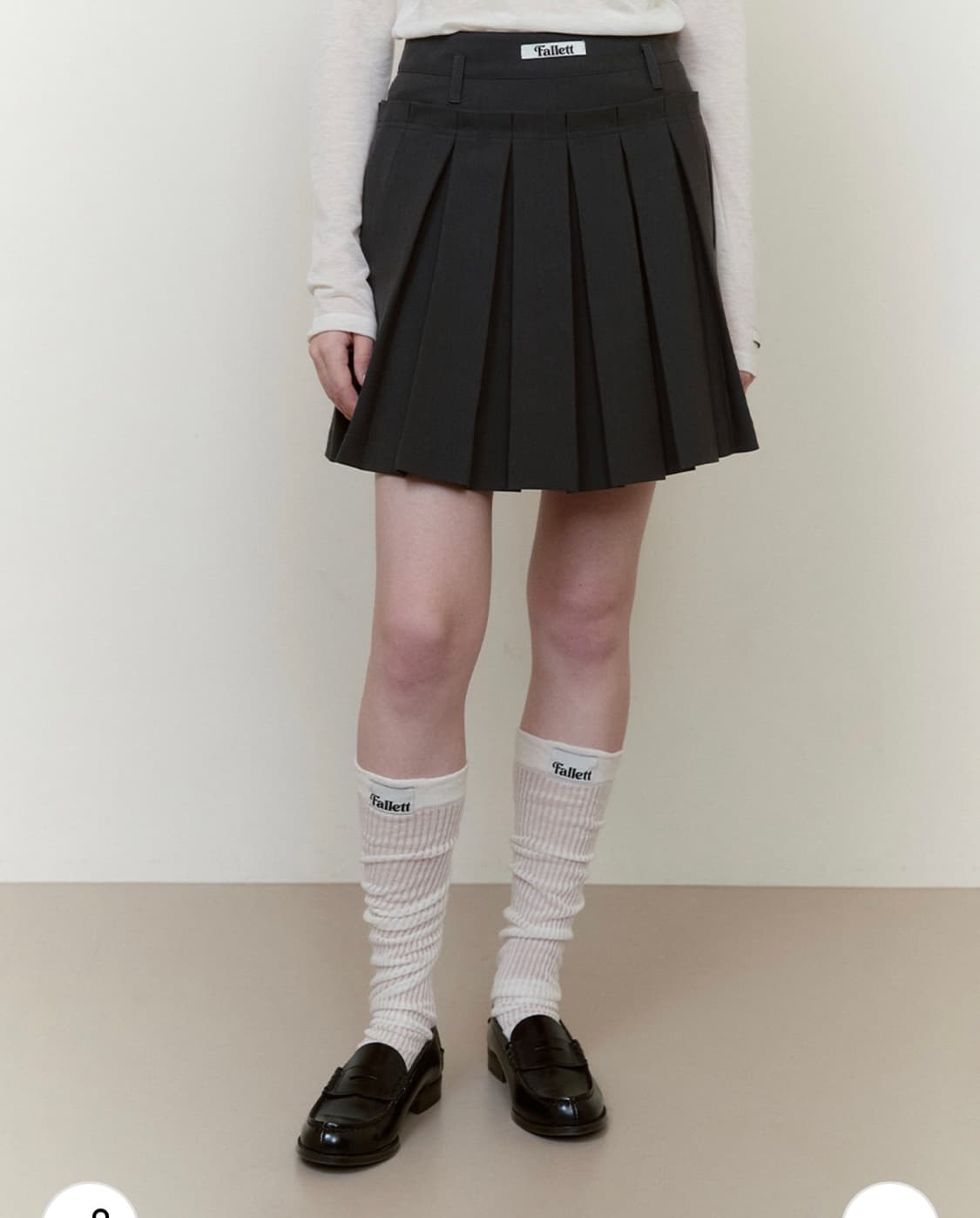 팔렛 플리츠스커트 그레이 상품이미지1