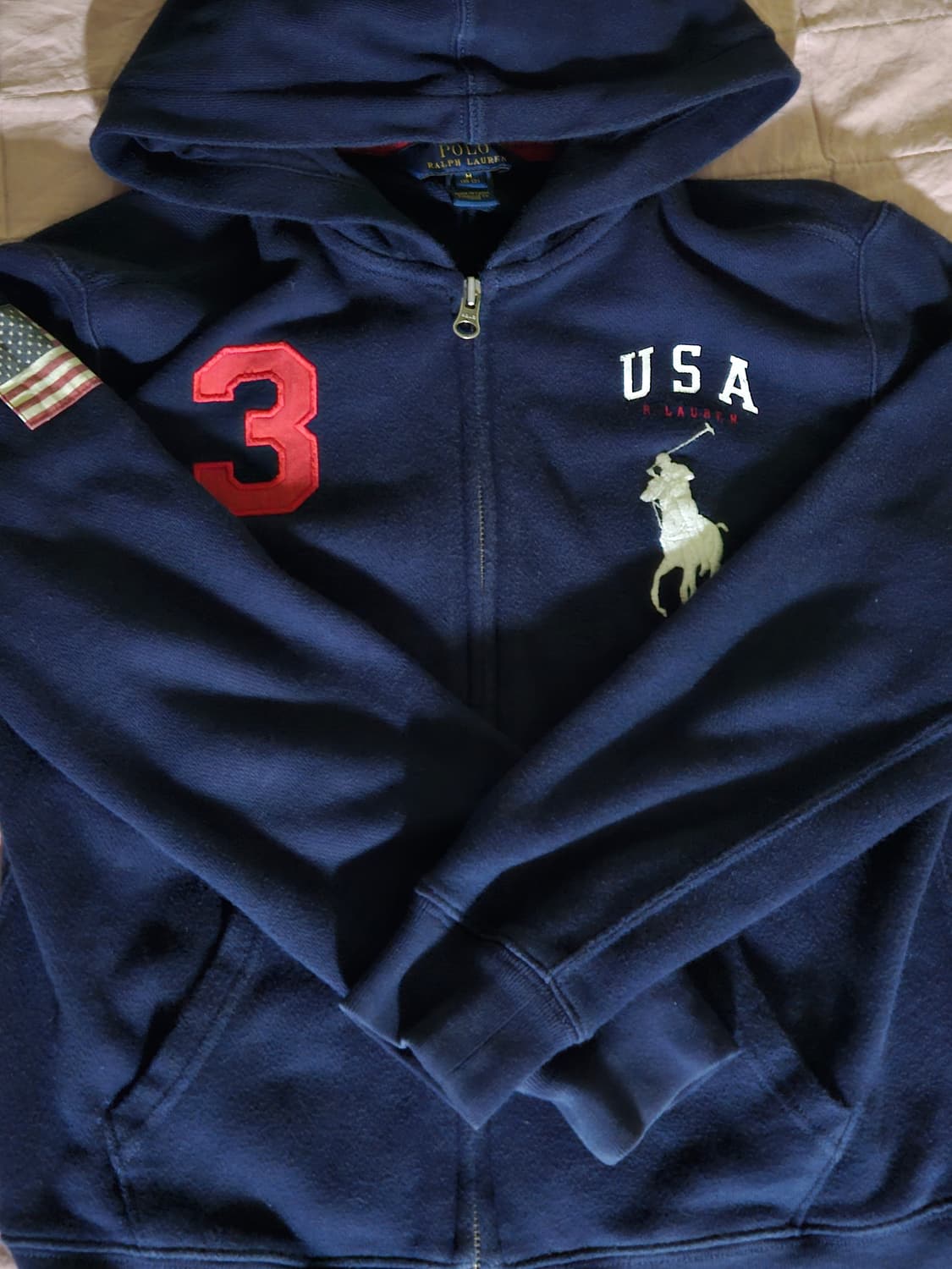 폴로 빅포니 미국 성조기 후드집업 상품이미지1