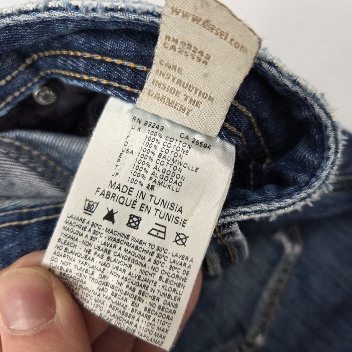 디젤 데님 청바지 데미지 워싱진 31in 상품이미지10