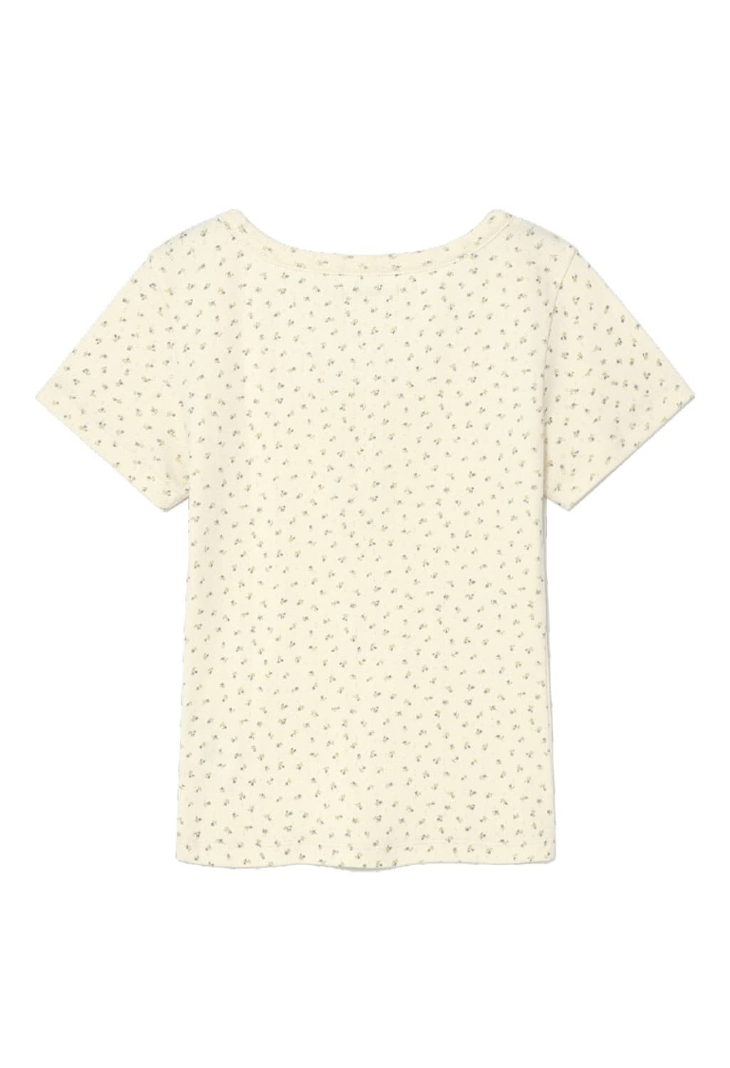 Glowny eyelet button tee - vanilla bloom 상품이미지2