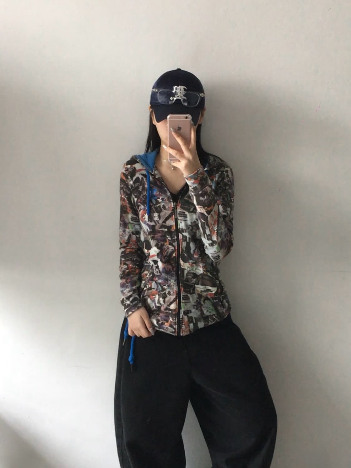 아디다스 콜라주 프린팅 후드집업 상품이미지1