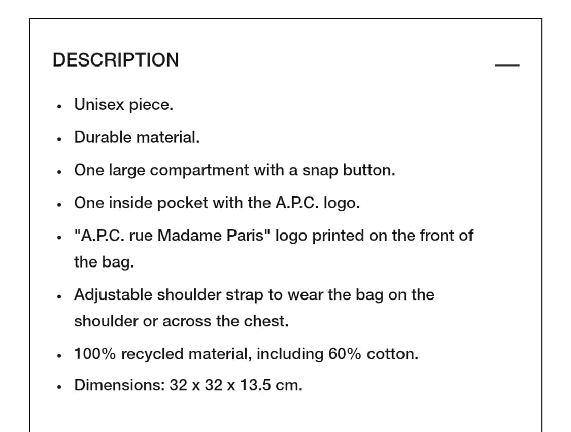 (새상품60%할인)APC 아페쎄 정품 남녀공용 저널 숄더백 블랙 상품이미지7