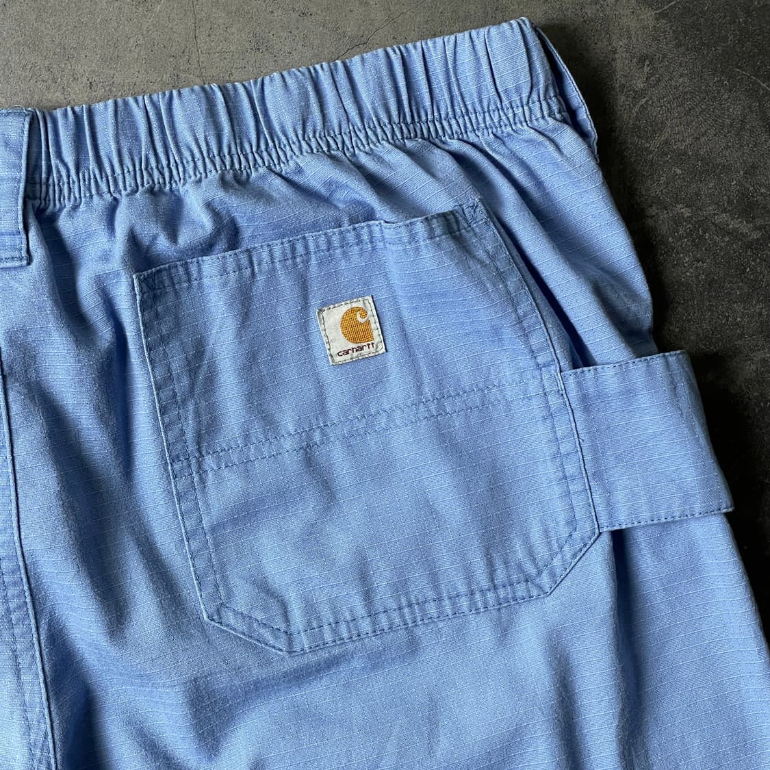 CARHARTT 칼하트 빈티지 하프밴딩 라이트블루 리프스탑 카고 팬츠 상품이미지7