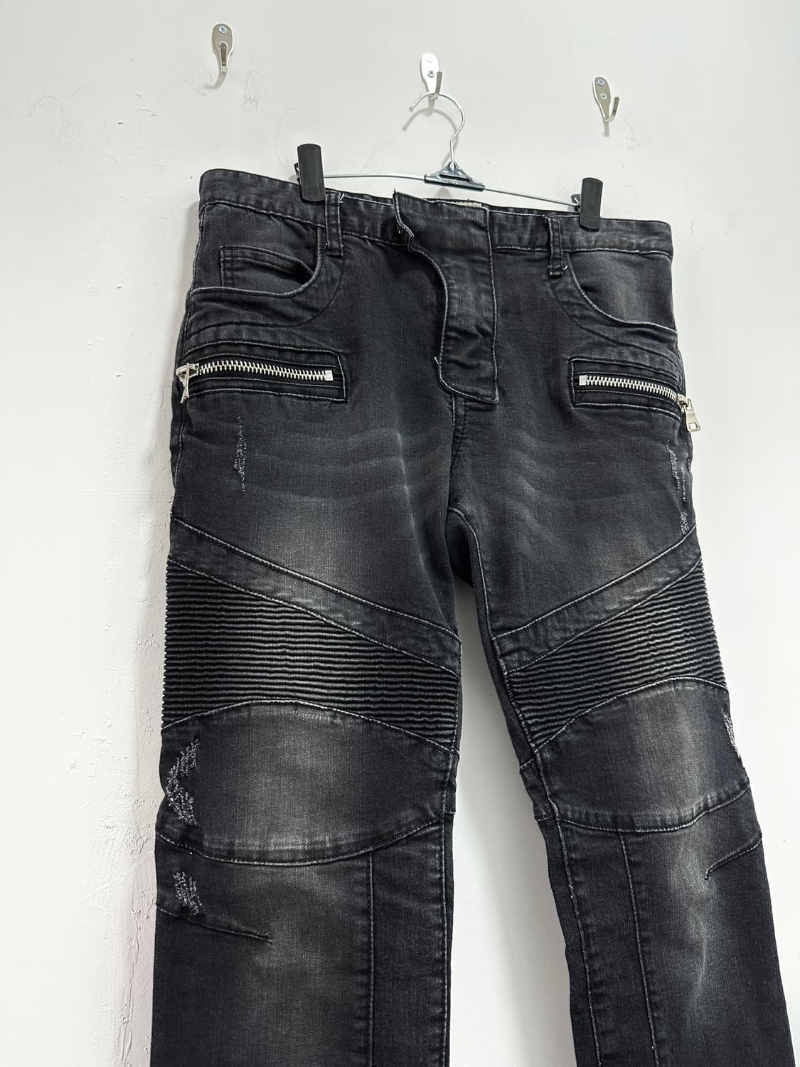 Vintage zipper detail biker jeans 상품이미지5