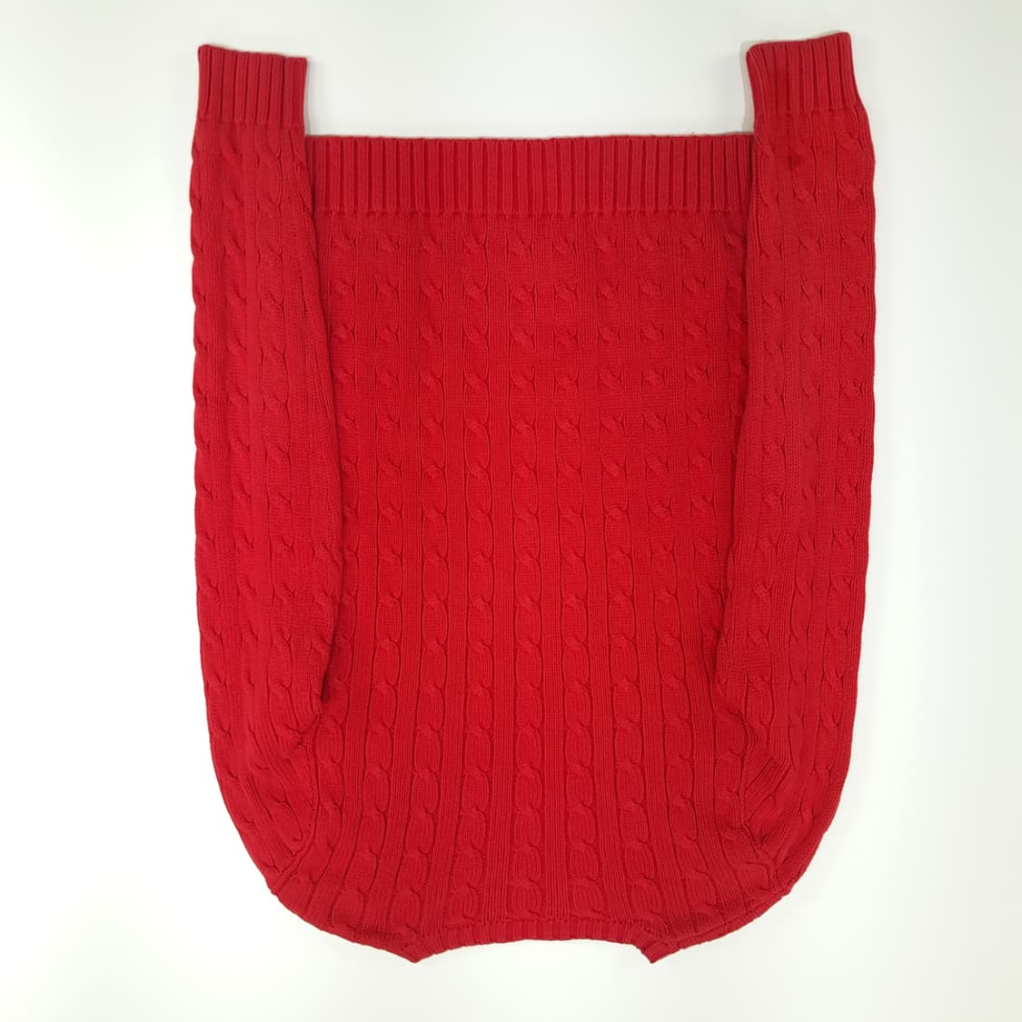 CN745W M 폴로 랄프로렌 레드 라운드 케이블 긴팔 니트 스웨터 상품이미지7