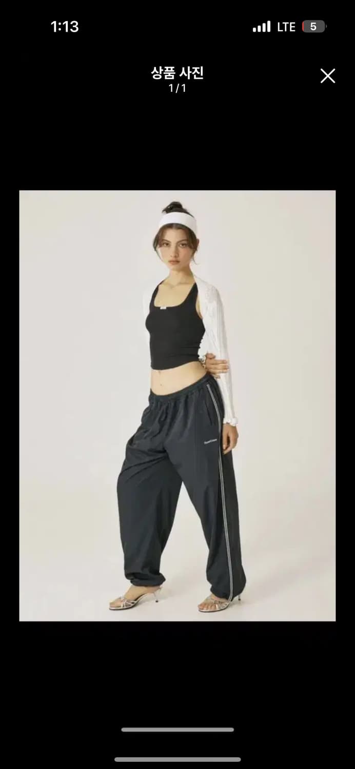 쓰리타임즈 테이프 조거팬츠 네이비 M 상품이미지1