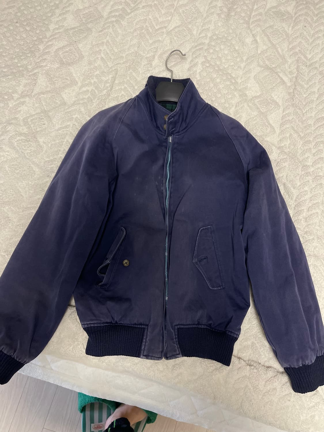 Jantzen 빈티지 블랙와치 네이비 리버시블 울 헤팅턴자켓 100 상품이미지8