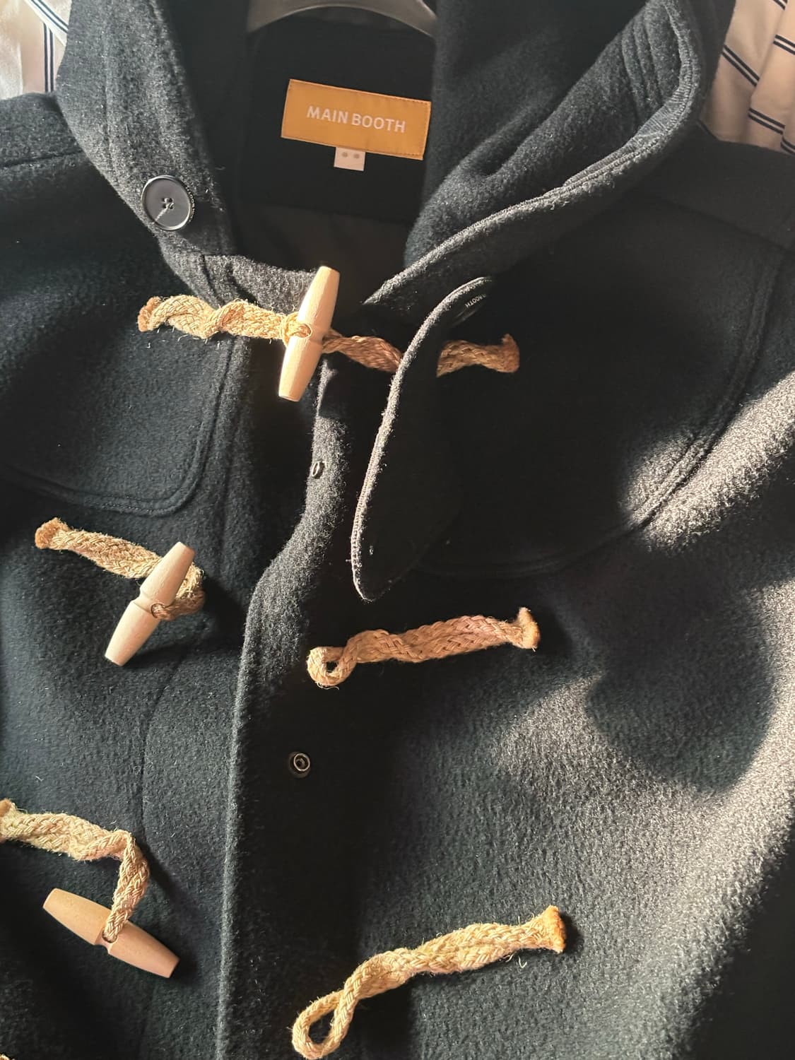 메인부스 더플코트 떡볶이코트 블랙 상품이미지3