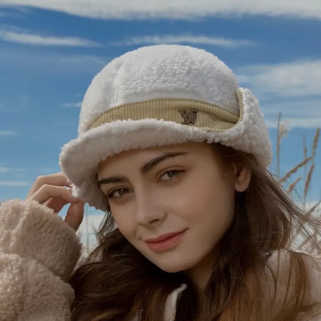 화이트샌즈 코듀로이 후리스 이어머프캡 상품이미지1