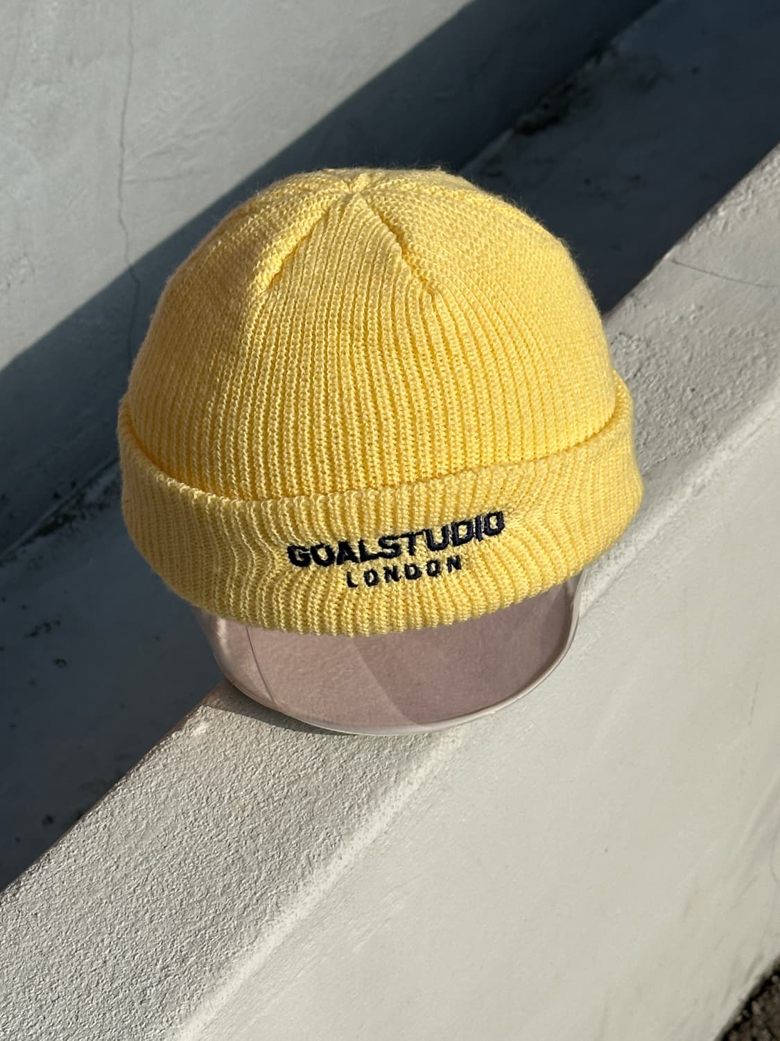 [F] 골스튜디오 로고 옐로우 비니 모자 상품이미지1