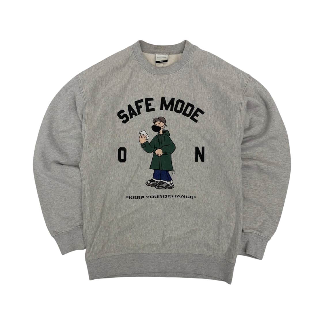 아웃스탠딩 오버핏 그레이 맨투맨  상품이미지1