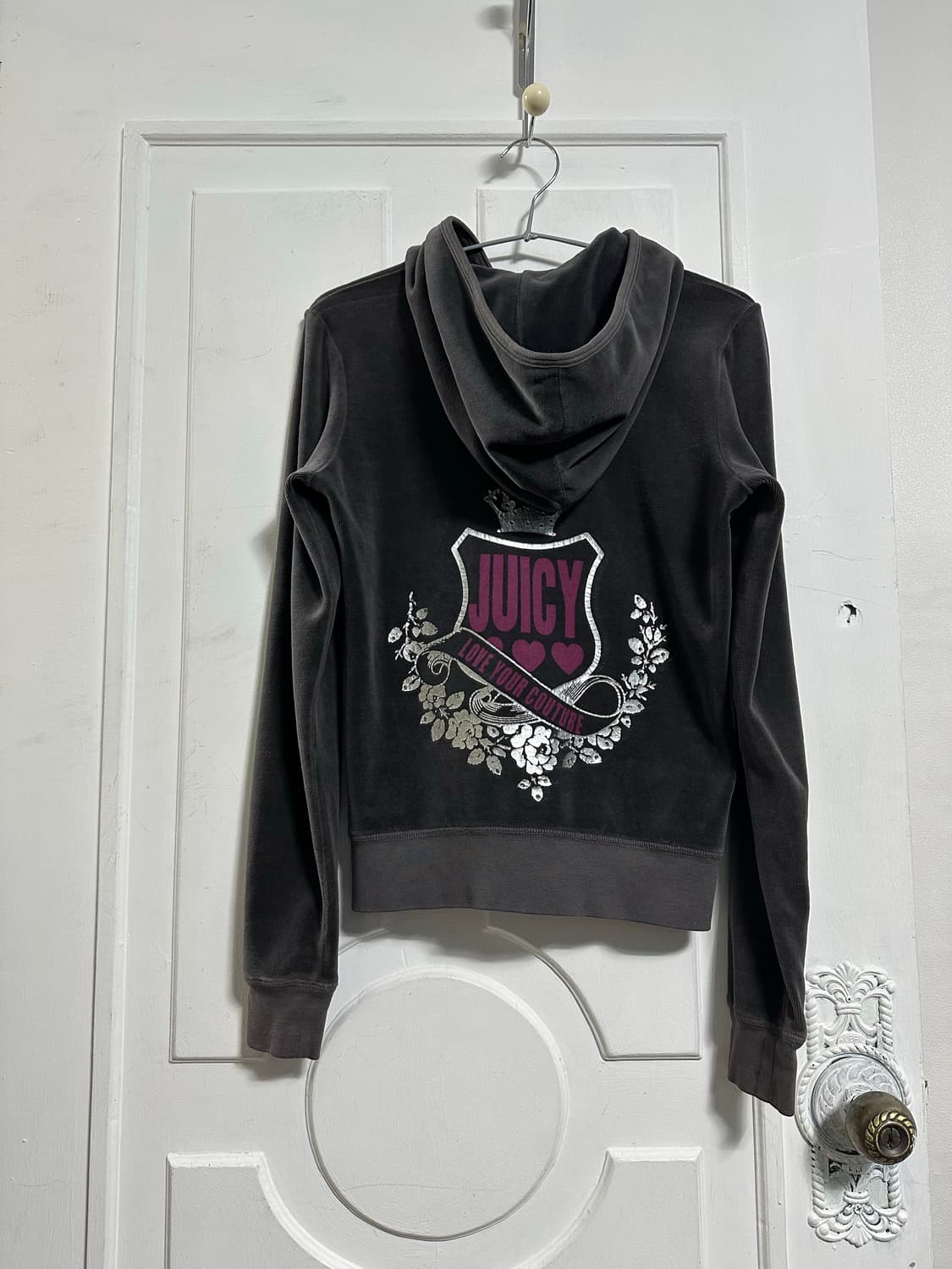 쥬시 꾸뛰르 벨벳 후드집업 상품이미지2