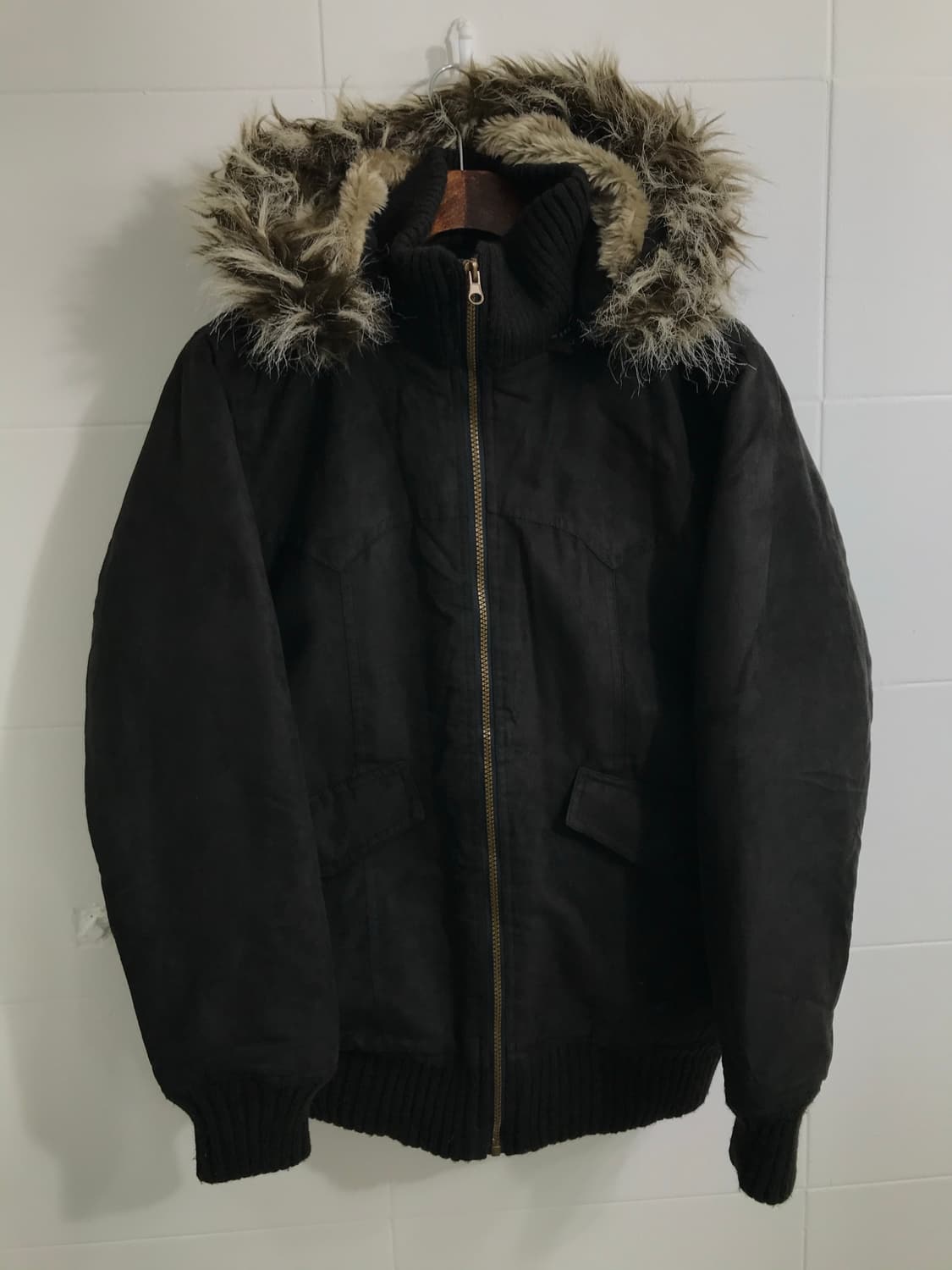 아이 러브 쵸파 원피스 브라운 퍼 카와이 스트릿 코디 세트 상품이미지4