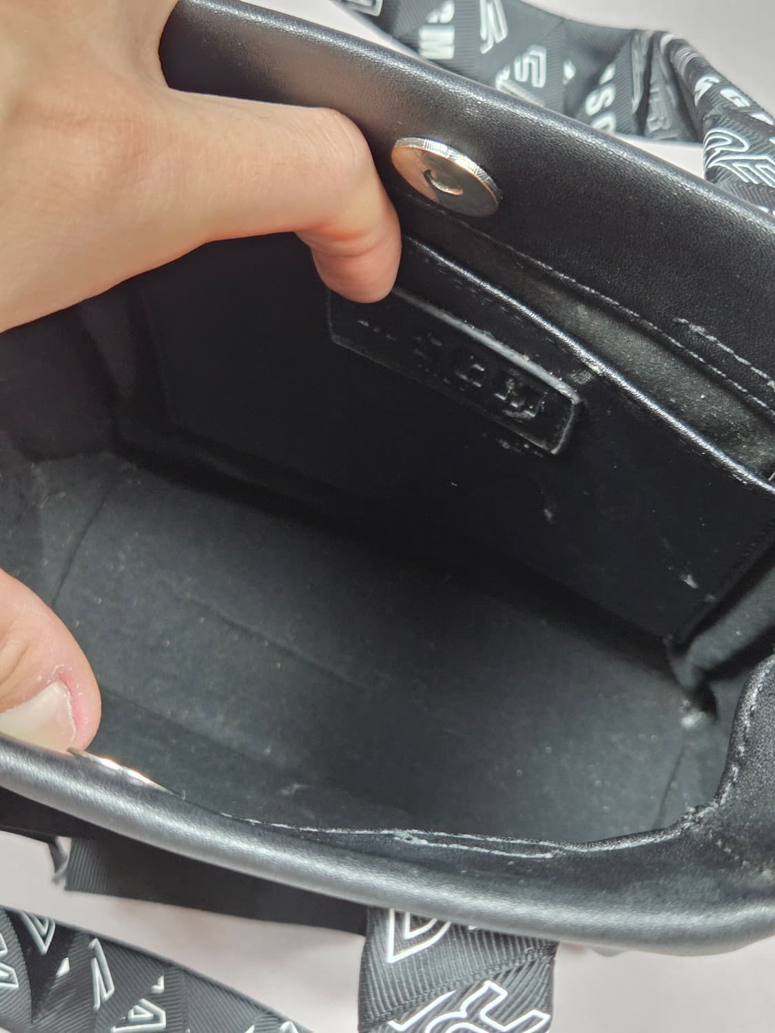 [MSGM] 드림 로고 레터링 스트랩 미니 토트백 | G00014 상품이미지7