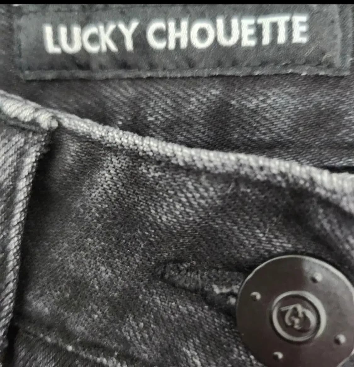 22fw/3번시착 /럭키슈에뜨 블랙 슬림핏 데님팬츠 36사이즈 상품이미지3