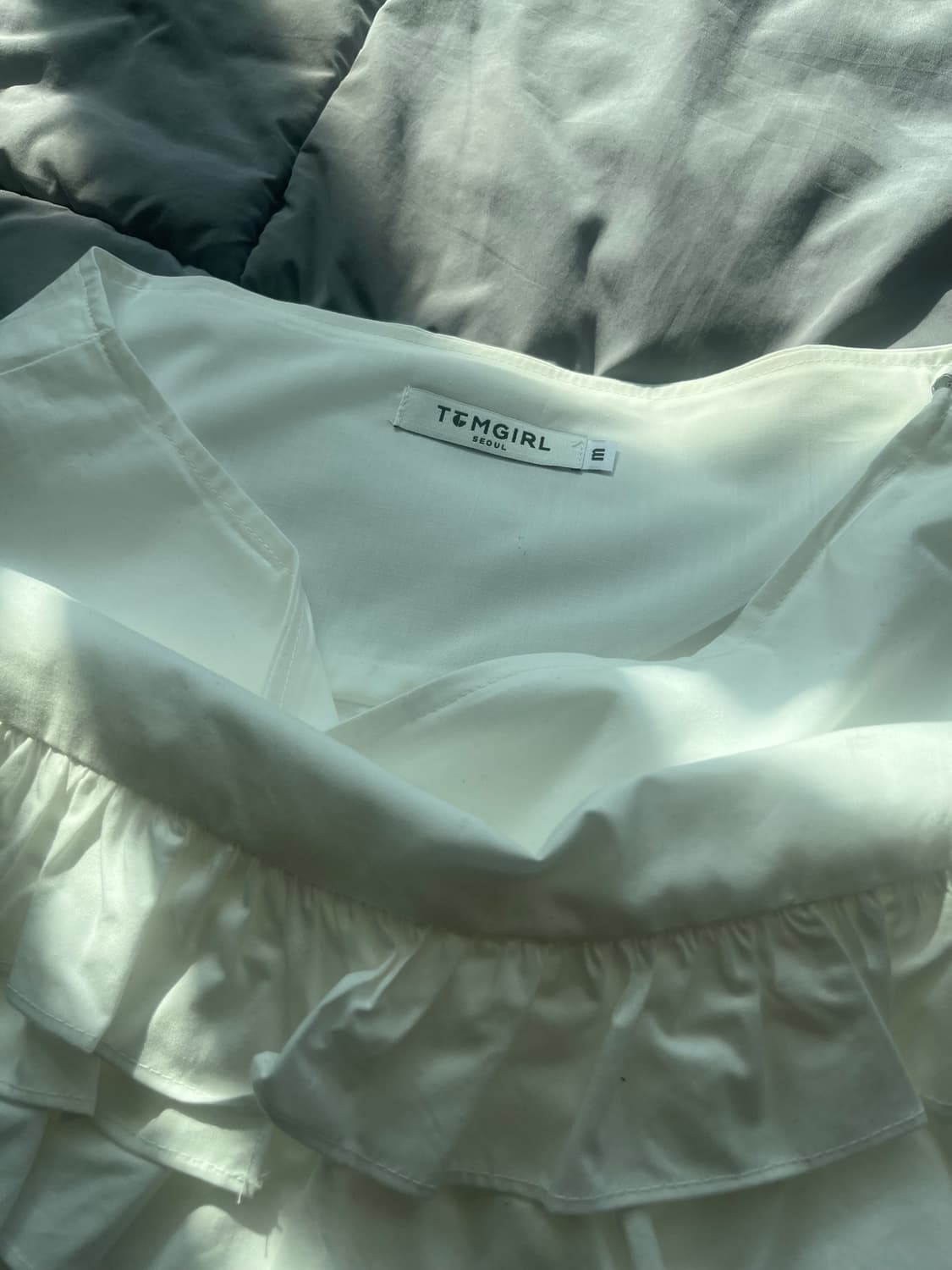 Tomgirl 톰걸 레이어드캉캉스커트 화이트 m 상품이미지5