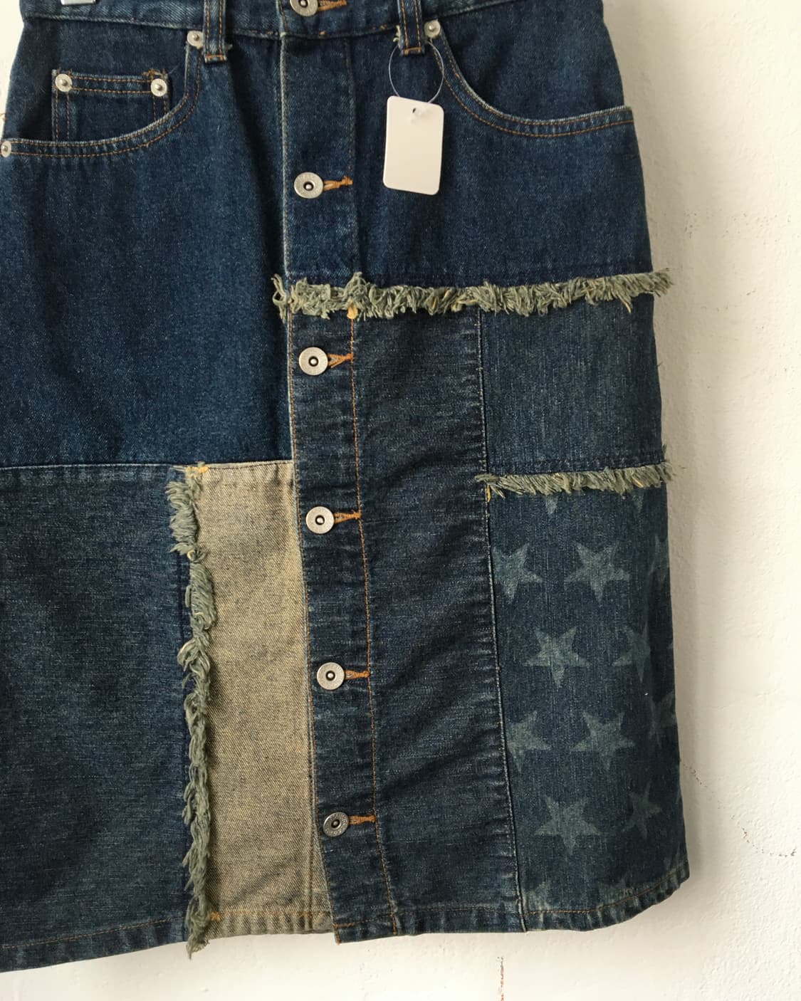 Patch point denim midi skirt 상품이미지5