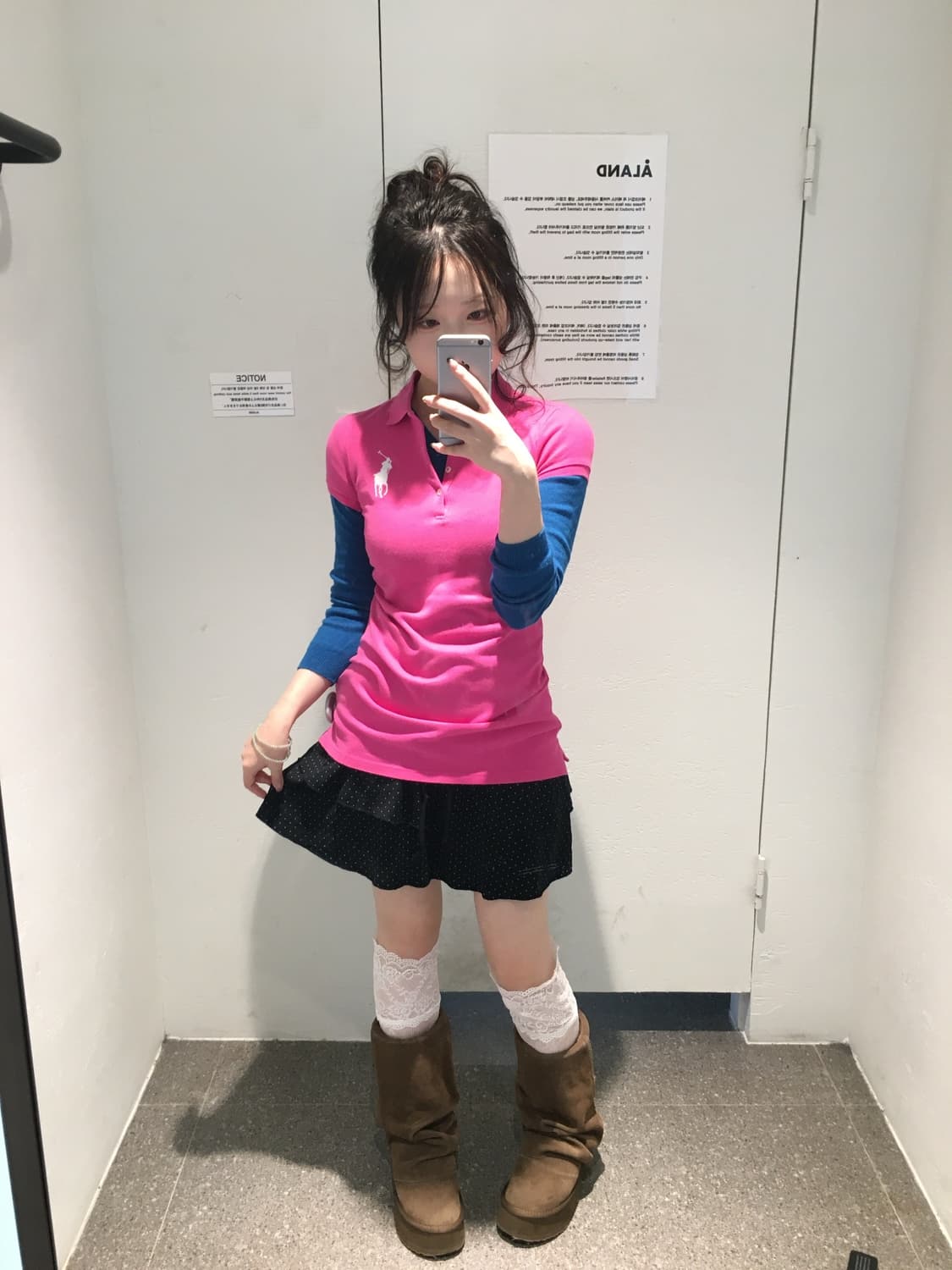 키키깔 마젠타 빅포니 폴로 반팔 코디세트 상품이미지2