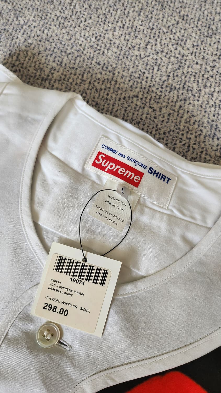 슈프림x꼼더가르송 베이스볼 셔츠 14ss supreme 상품이미지2