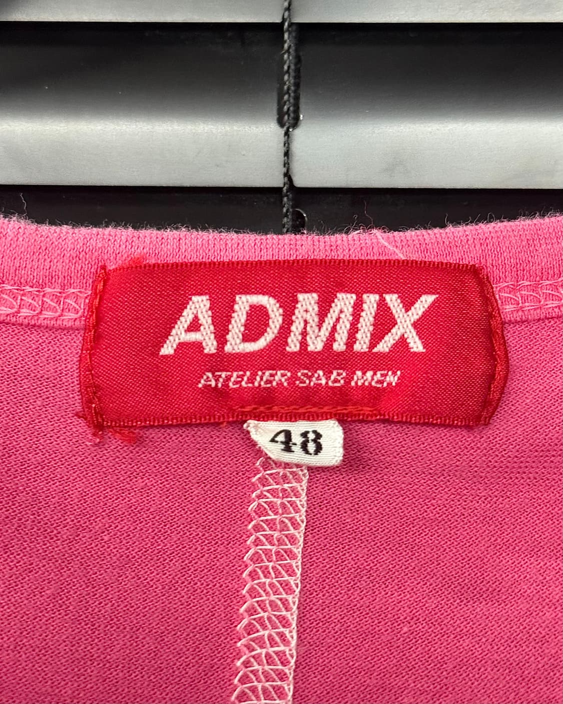 ADMIX 에드믹스 핑크 브이넥 v넥 반팔 프린팅 갸루 로리걸 고스 펑크 상품이미지6