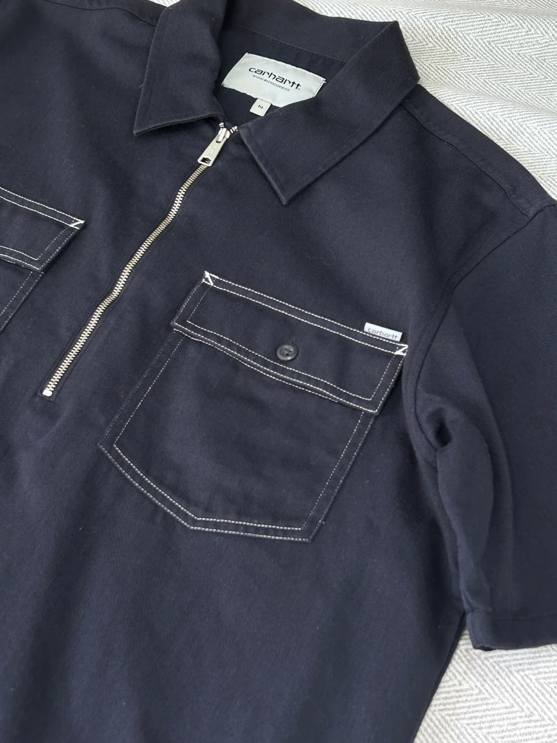 칼하트 wip 메드포드 반팔티 셔츠 네이비 M 상품이미지10