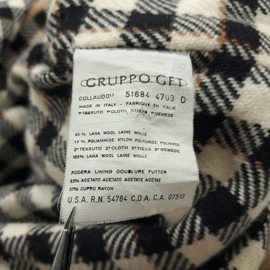 CN828W L 발렌티노 Miss V 카멜 노카라 울 오버핏 코트 상품이미지8