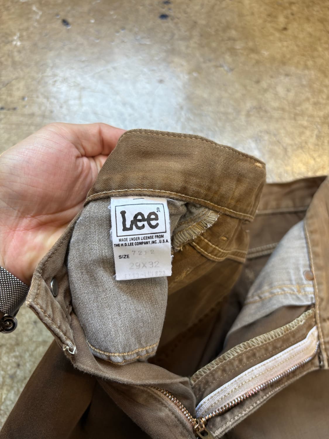 90s Lee 브라운 썬페이딩 팬츠 상품이미지4