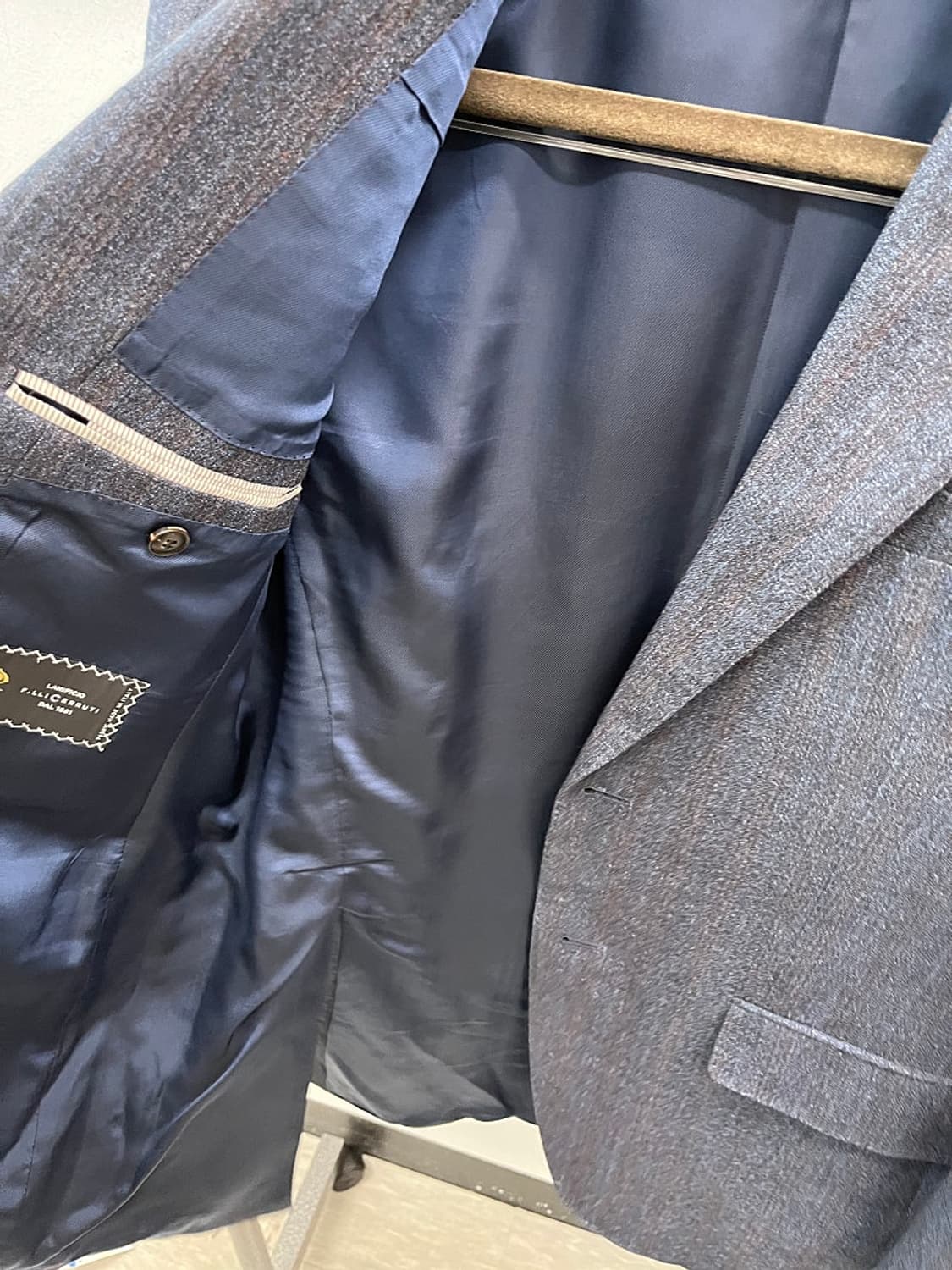 100) 란스미어 체크 울자켓 상품이미지4