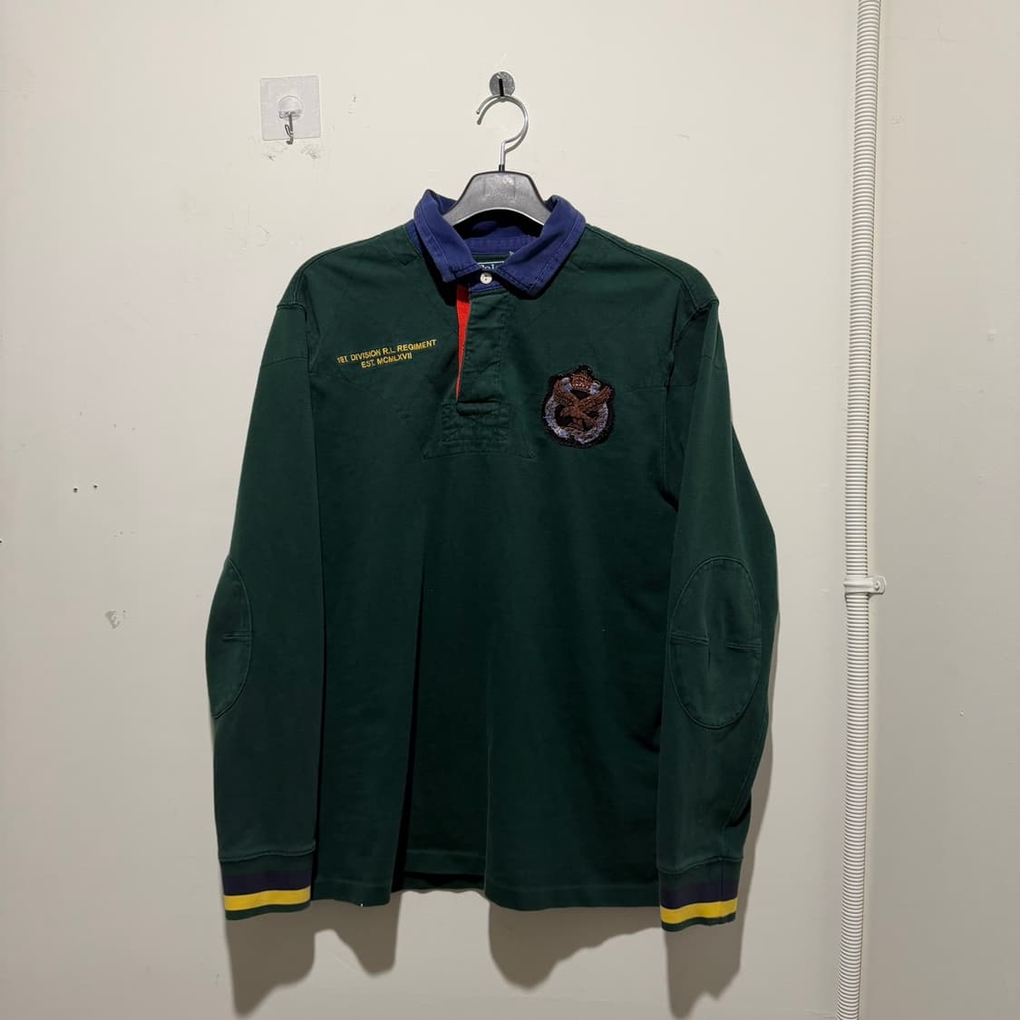 폴로 랄프로렌 엘보패치 럭비 티셔츠 상품이미지1