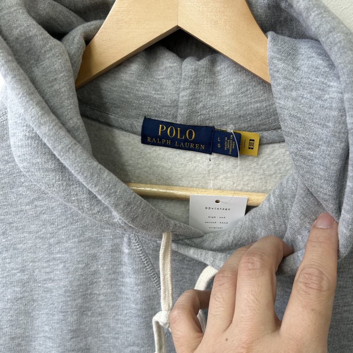 15369 - 폴로 랄프로렌 그레이 빅로고 후드티 상품이미지3