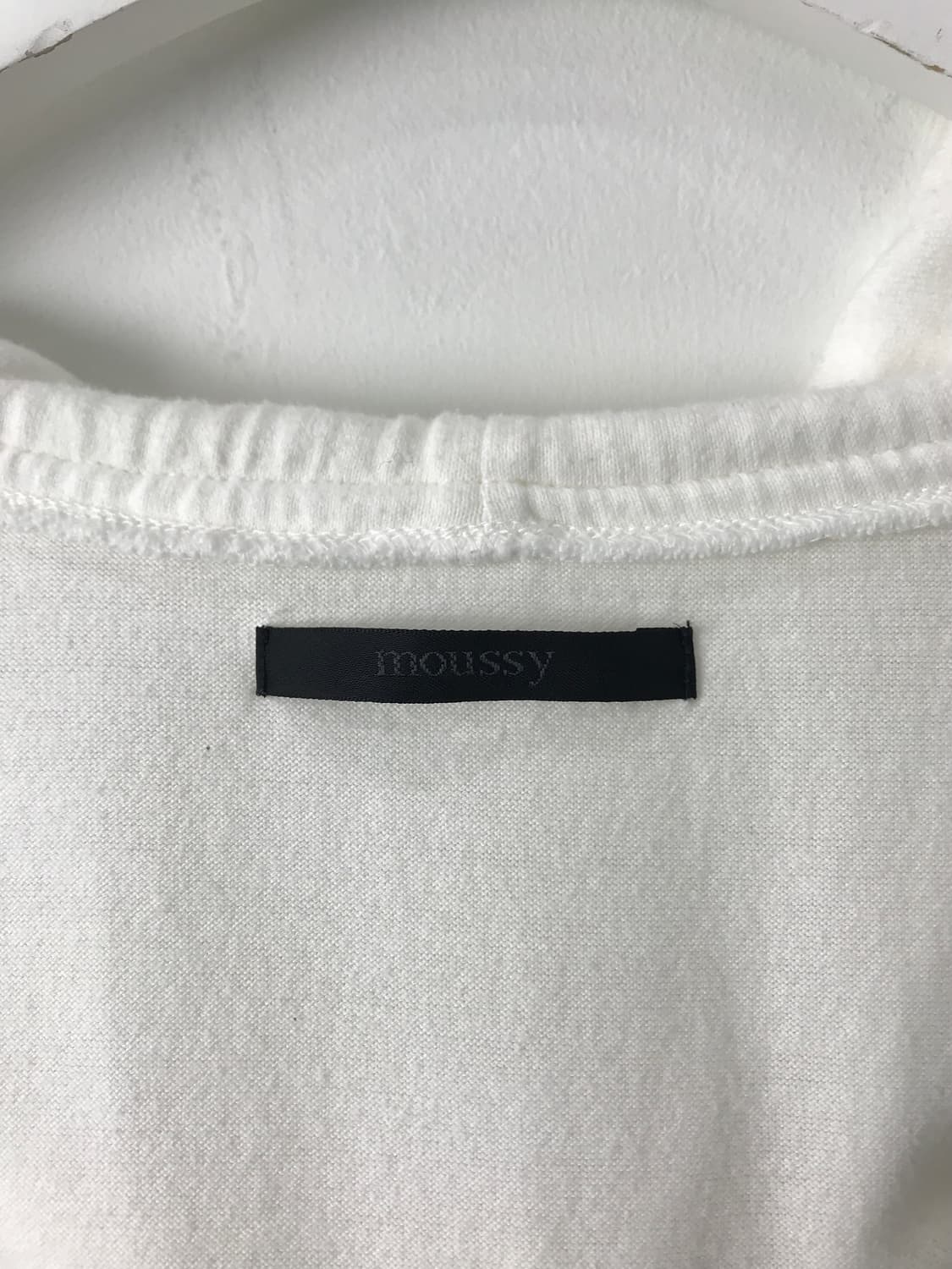 'MOUSSY' White Draped Zip Up Hoodie 상품이미지5