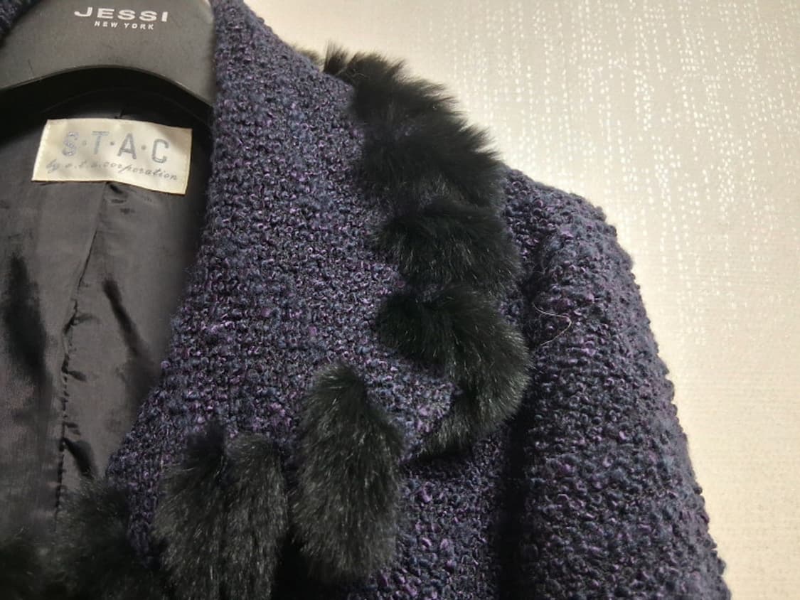 S T A C 일본구제 네이비 진보라 모직 숏쟈켓 여성 66 
원산지 일 상품이미지5