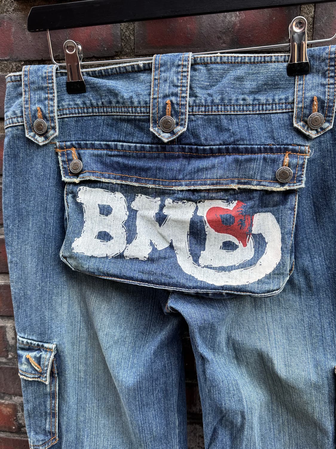 Blue Moon Blue 멀티포켓 데님 몽키팬츠 상품이미지3