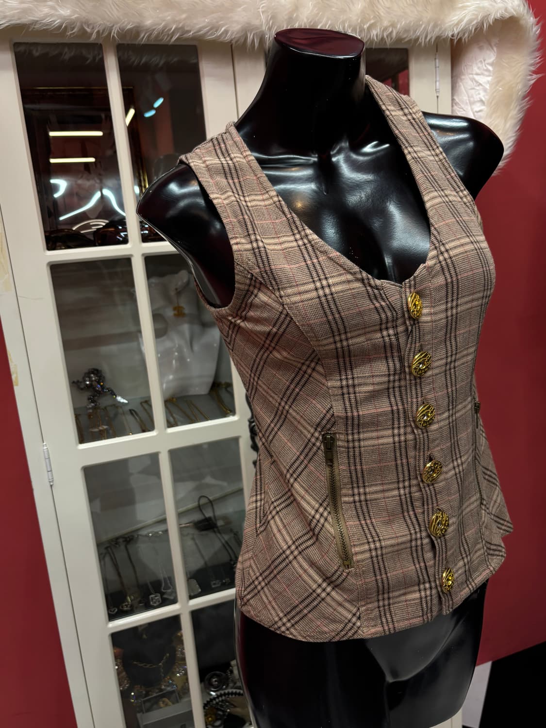 d.i.a check pattern vest 다이아 체크패턴 베스트 상품이미지3