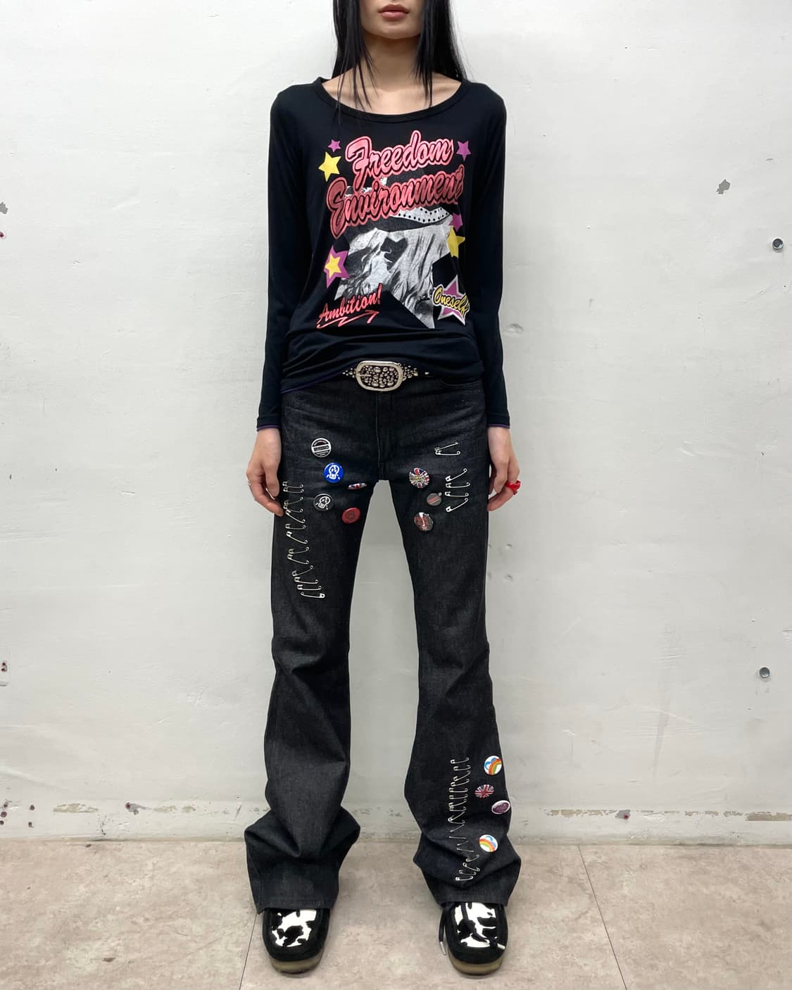  Pop Girl Freedom Star Black Long Sleeve 상품이미지4