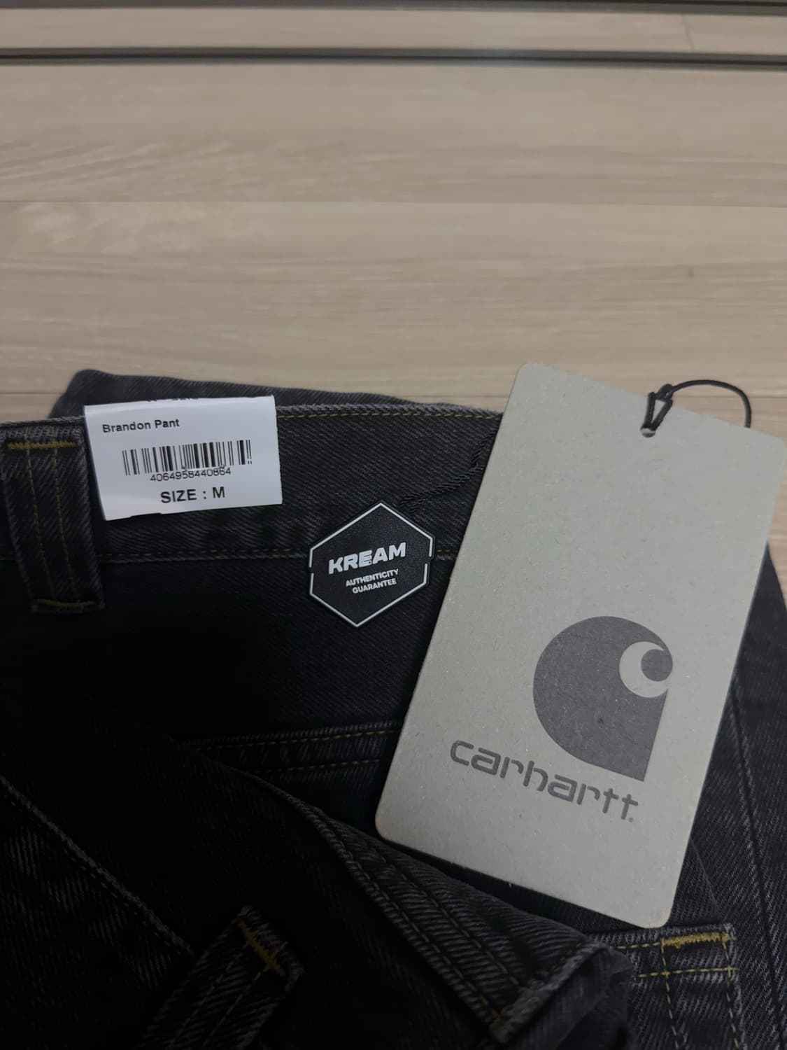 칼하트 wip 브랜든 팬츠 블랙 스톤 워시드 M 상품이미지2
