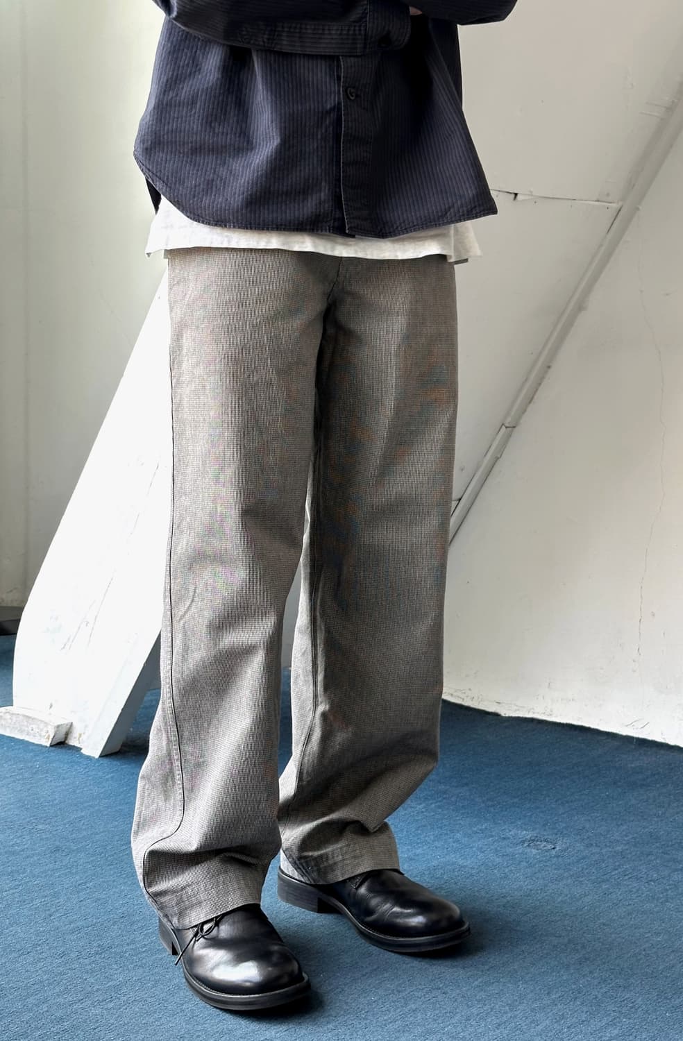 CHEF CHECK COTTON WOOL WIDE PANTS 상품이미지9