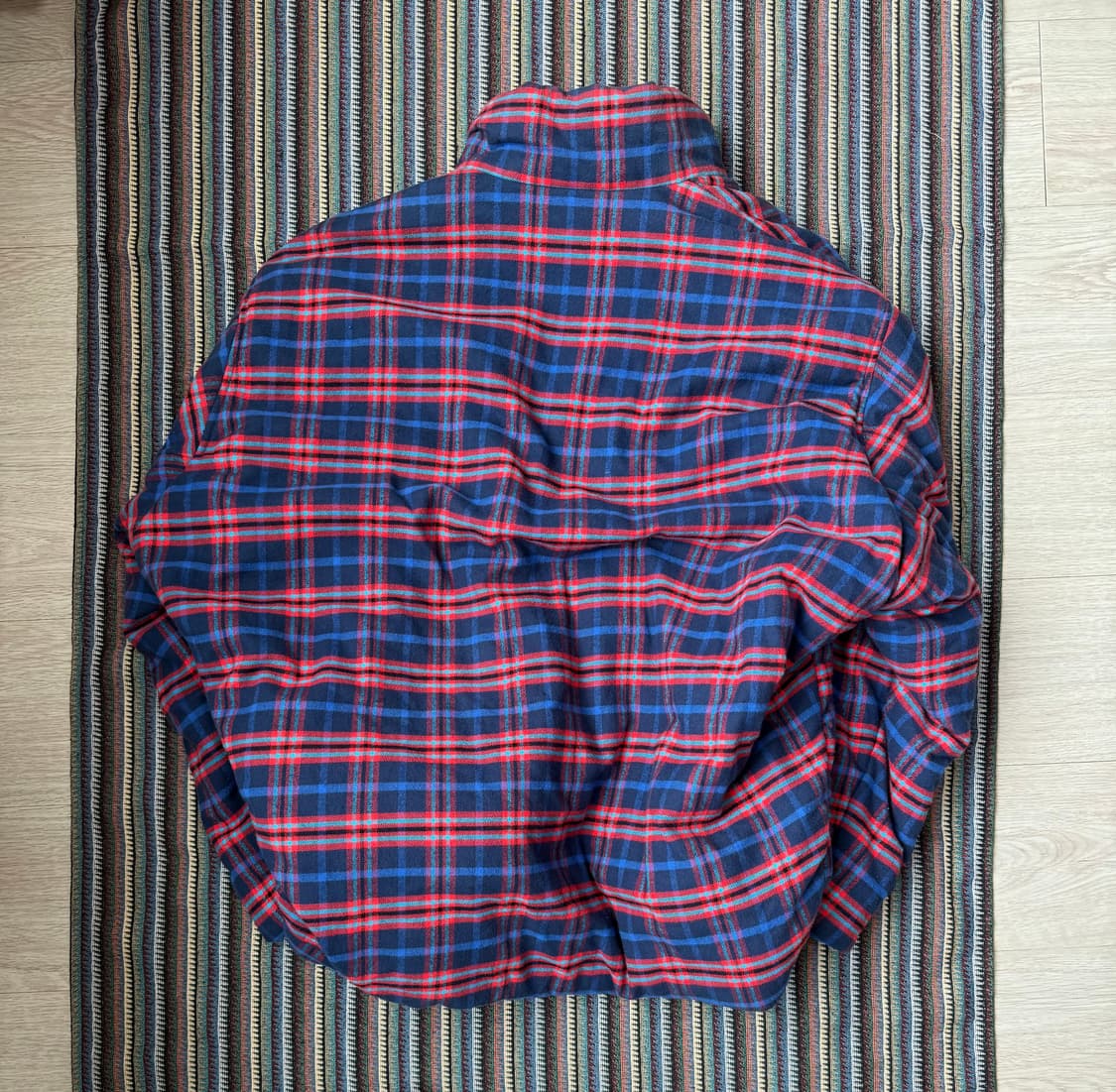 발렌시아가 플란넬 체크 패디드 자켓 상품이미지4