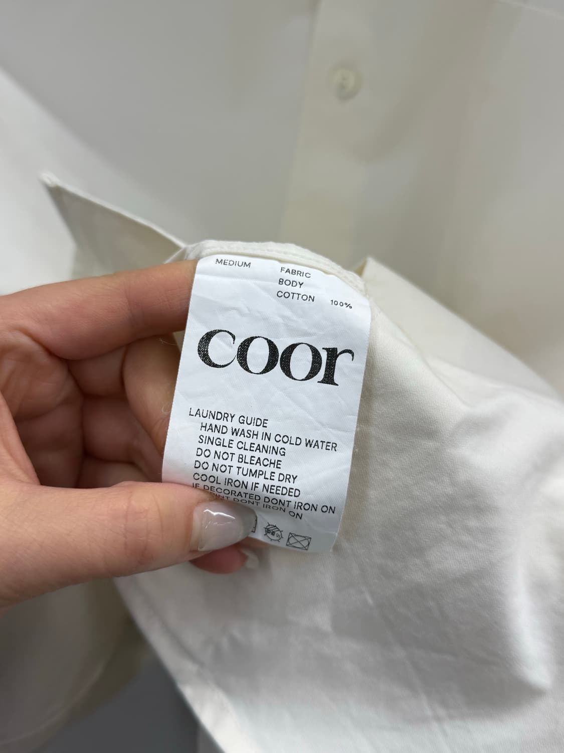 coor 쿠어 화이트 셔츠 M 상품이미지5