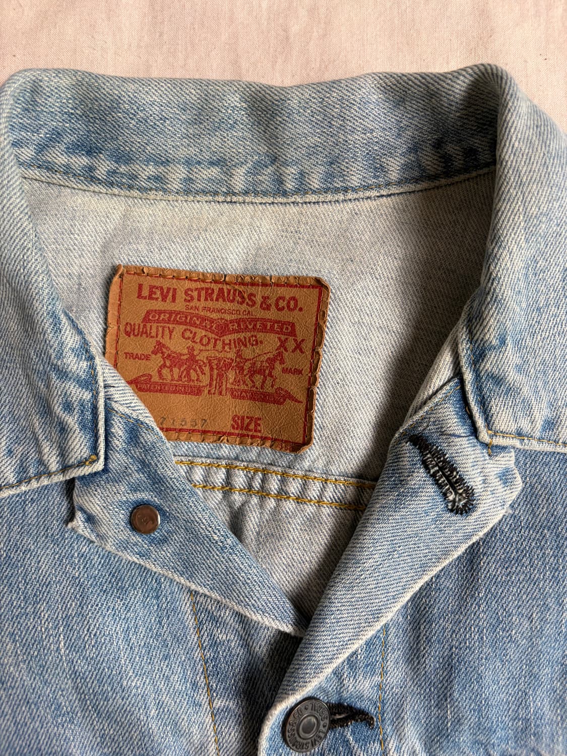90s Levis 리바이스 데님 트러커 자켓 M 상품이미지3