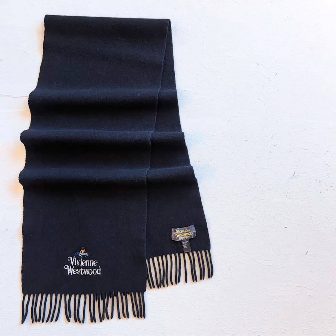 비비안웨스트우드 블랙 울 머플러 상품이미지3