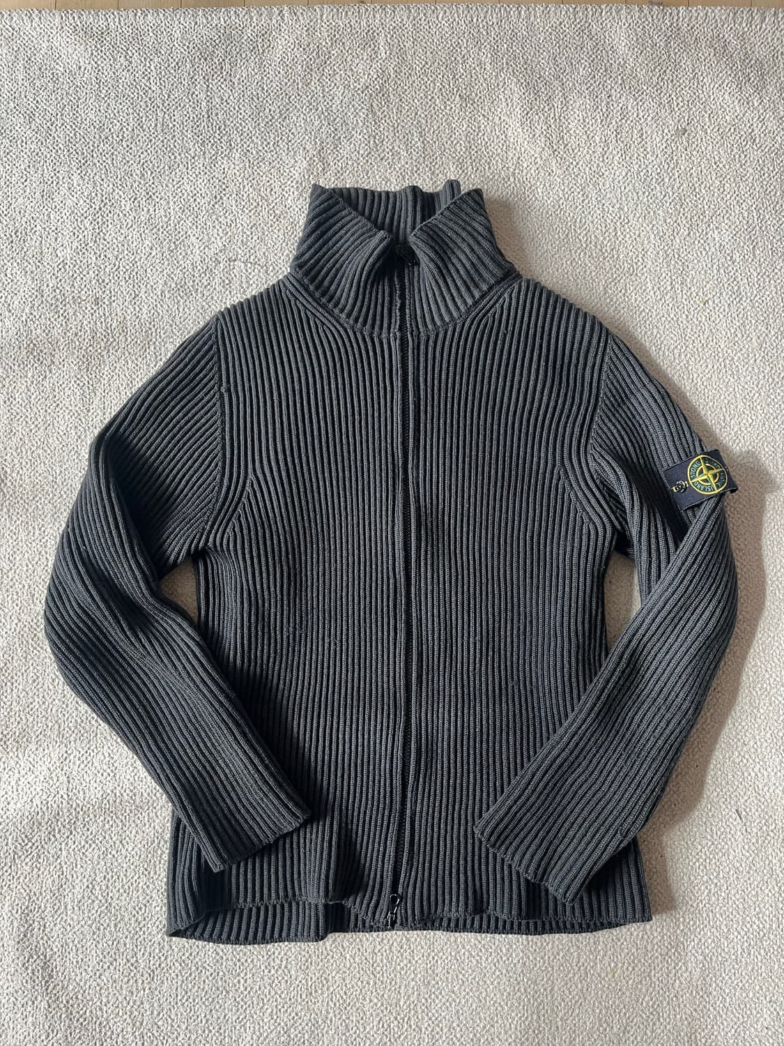 00s 스톤아일랜드 골지 니트 가디건 상품이미지1