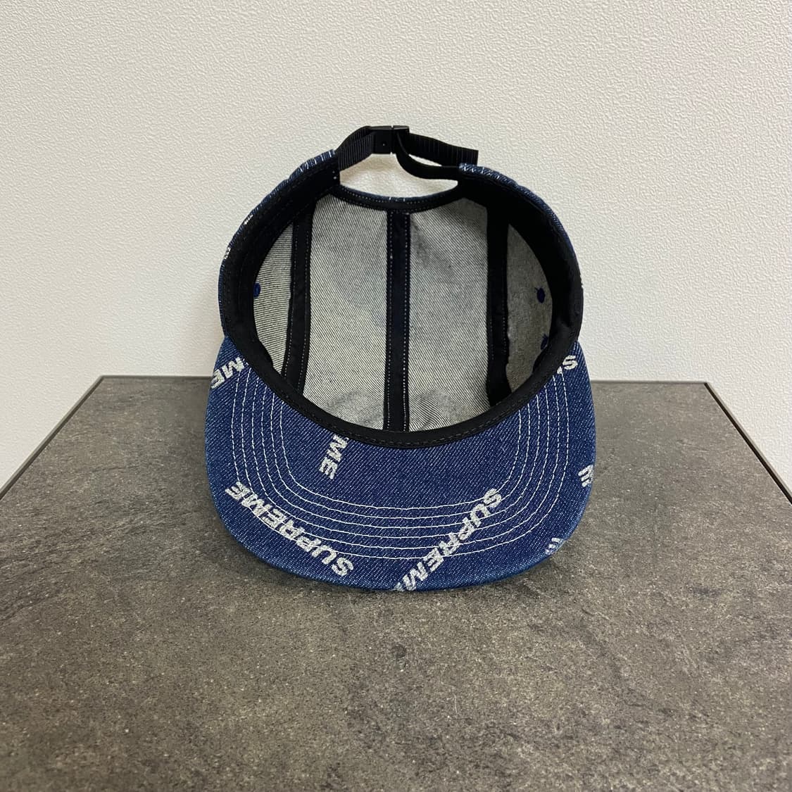 (OS) 슈프림 박스로고 캠프캡 모자 인디고 데님 상품이미지5