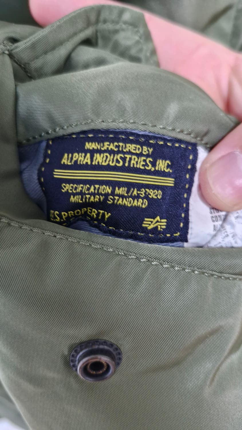 알파인더스트리 MA-1 카키 S 상품이미지5
