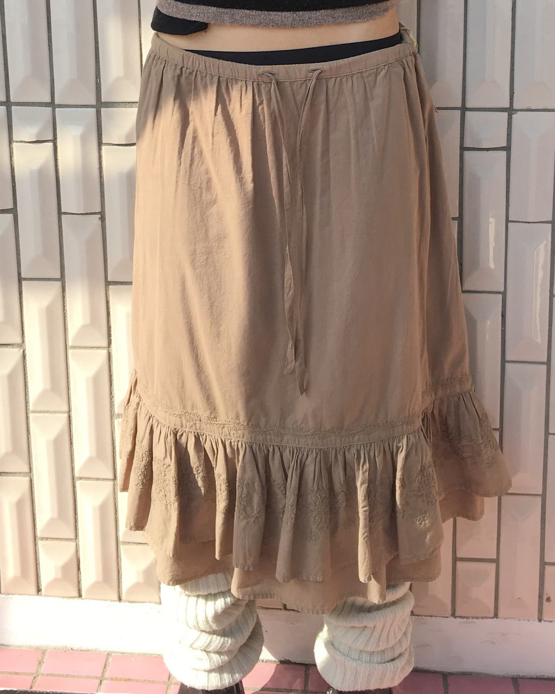 Embroidery point layered skirt 상품이미지4