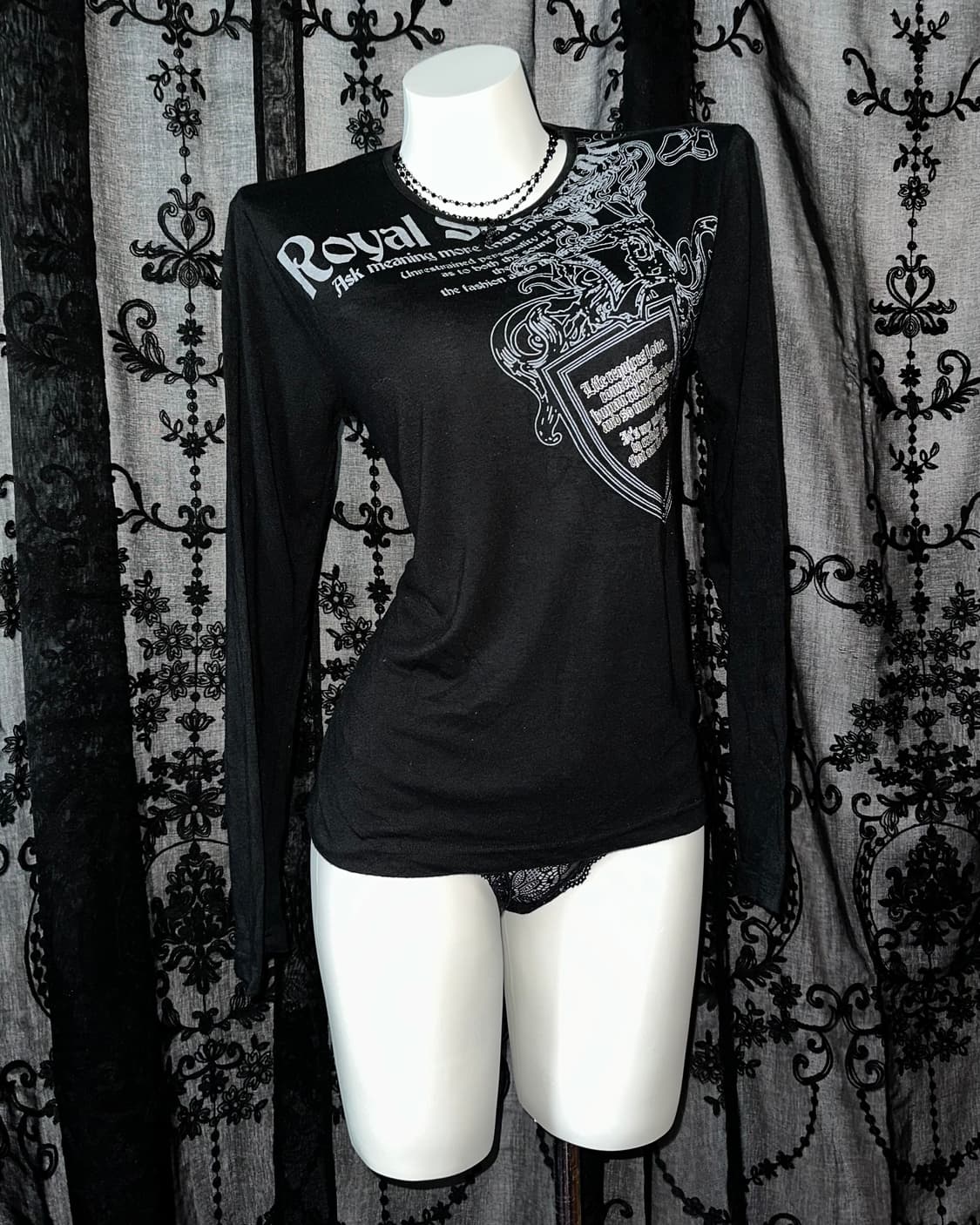 Rock chic black long-sleeve 상품이미지1